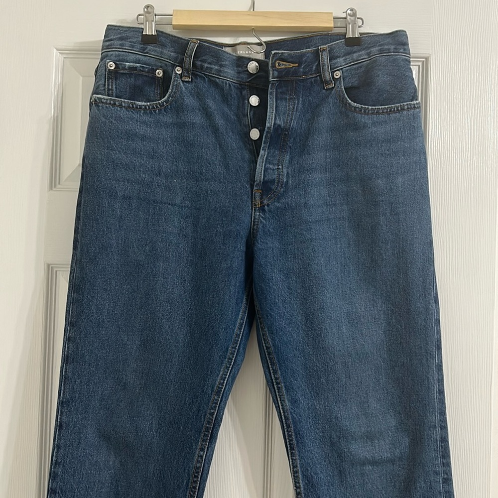 Everlane Ridgid, relaxed jeans.